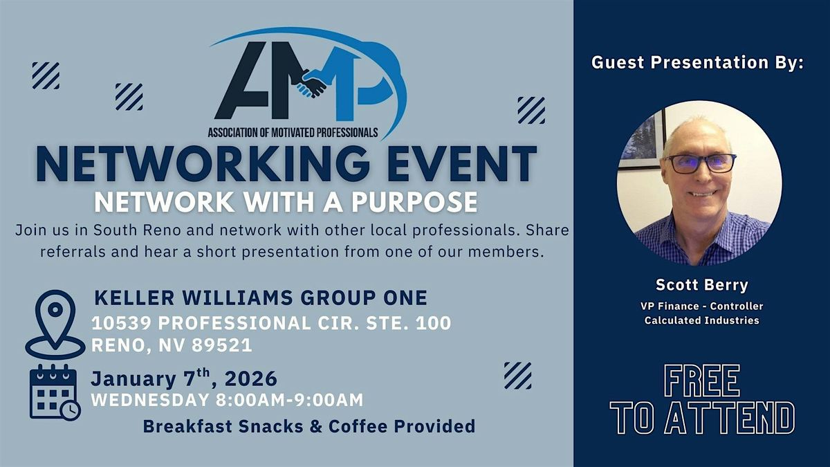 AMP Up Your Business: Reno Networking Event- Speaker: Scott Berry