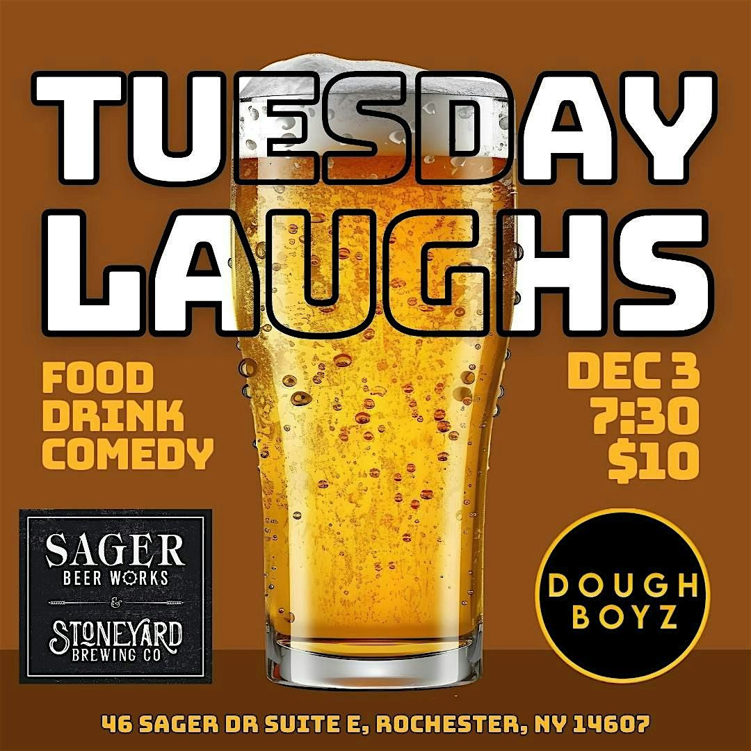 Tuesday Laughs- Comedy at Sager-Stoneyard Pub