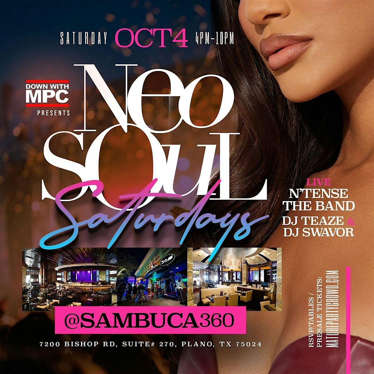 NEO SOUL "SATURDAYS" @ SAMBUCA 360