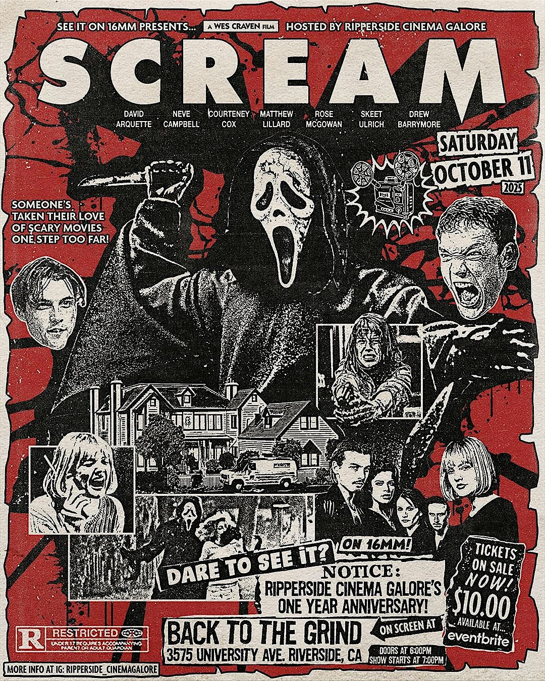Ripperside Cinema Galore & See It On 16MM presents: Scream