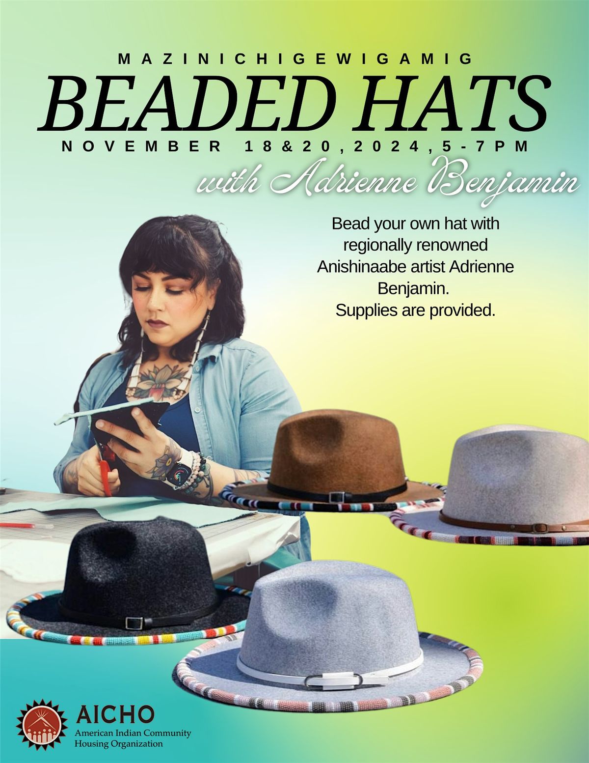 Beaded Hat Workshop with Adrienne Benjamin