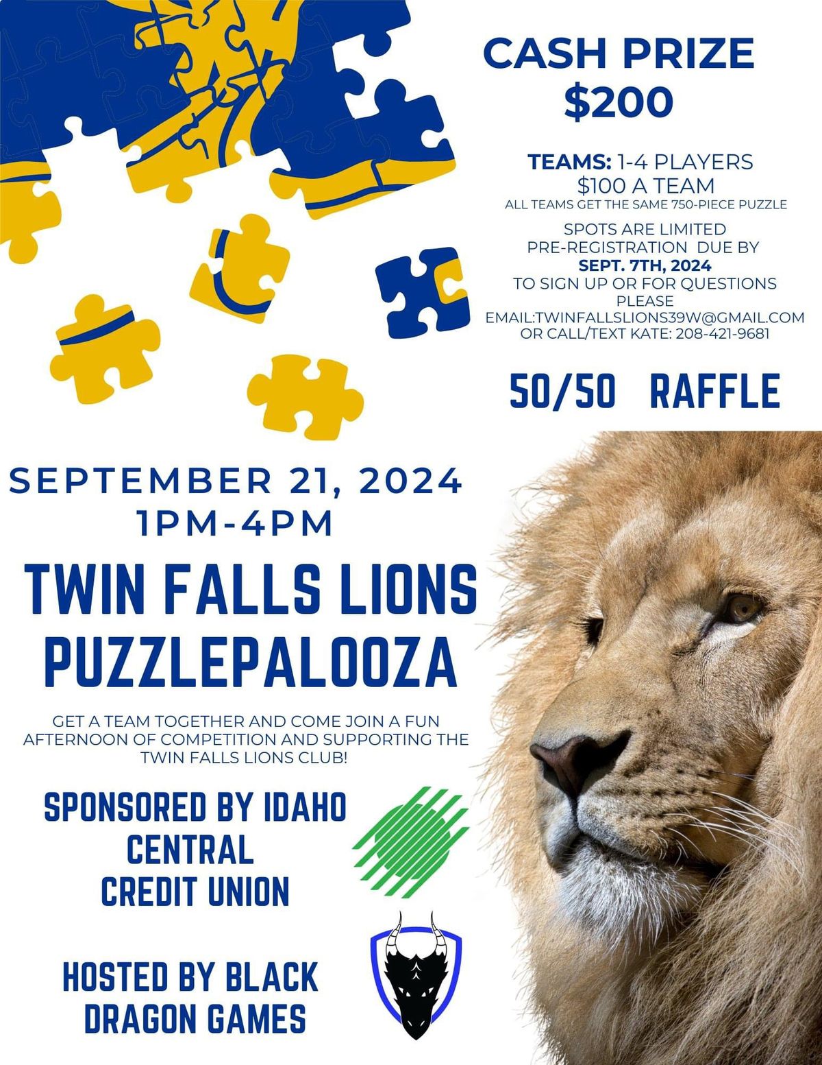 Twin Falls Lions Club Puzzlepalooza Fundraiser 