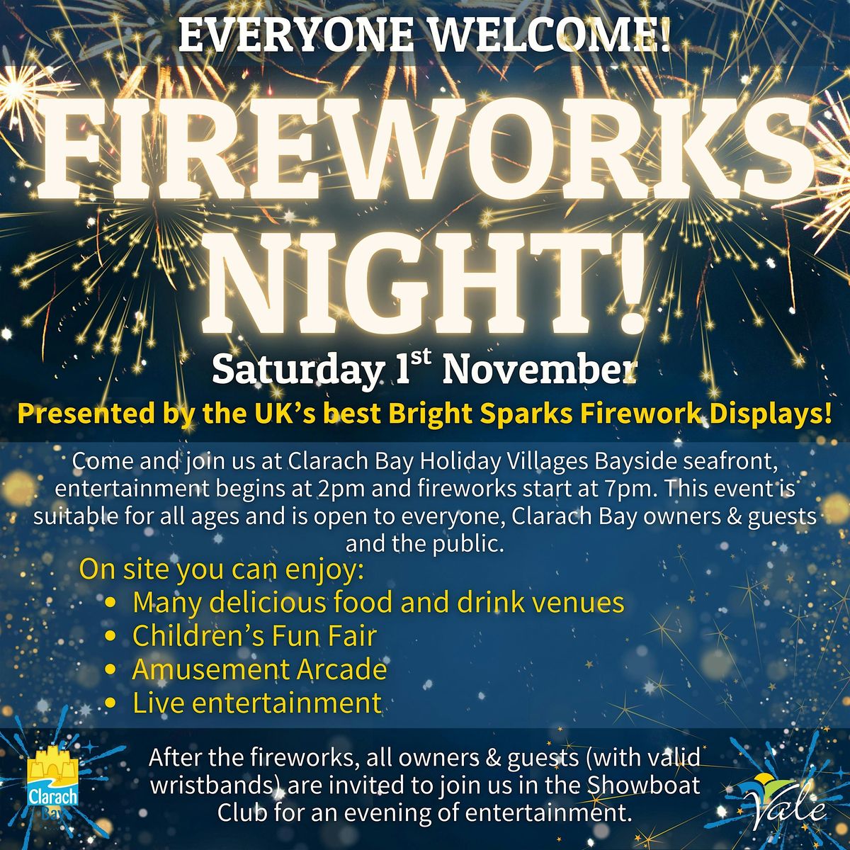 Free Fireworks Display at Clarach Bay Holiday Village