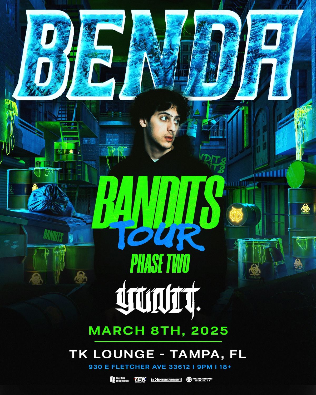 BENDA w\/ Yunit @TK Lounge - Tampa, FL