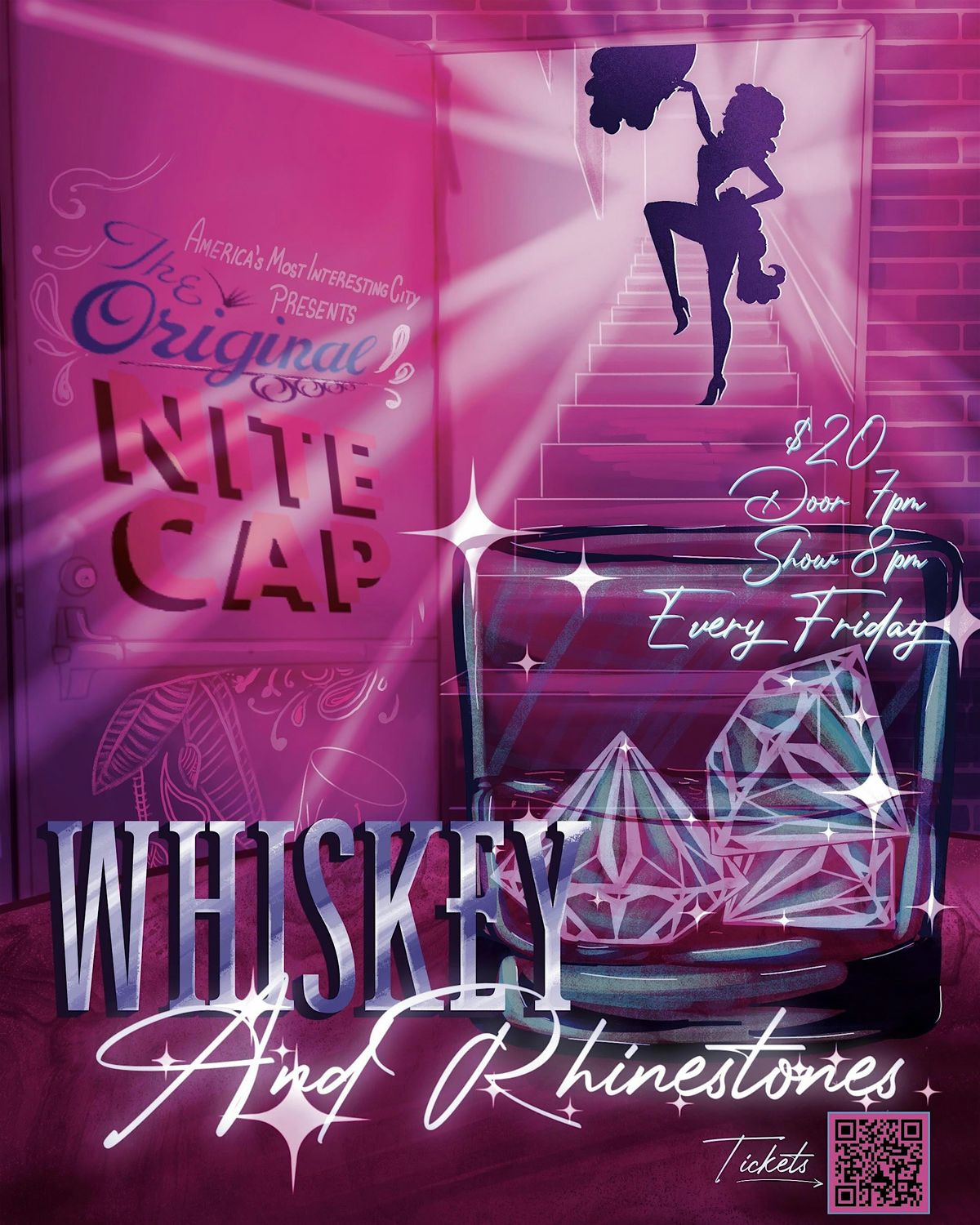 Whiskey & Rhinestones Burlesque 8\/29 | 8pm Showtime