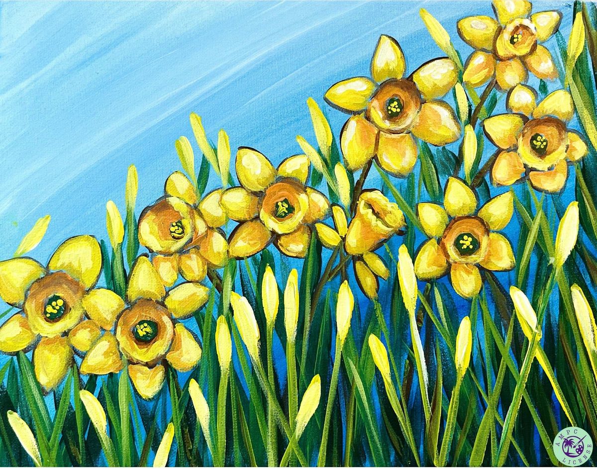 Daffodil Dreams Acrylic Painting Class Ages 16+