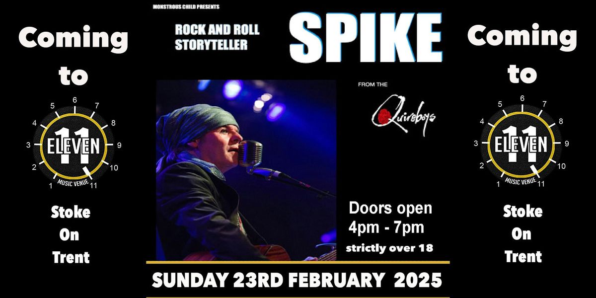 Spike Rock and roll storyteller live Eleven Stoke