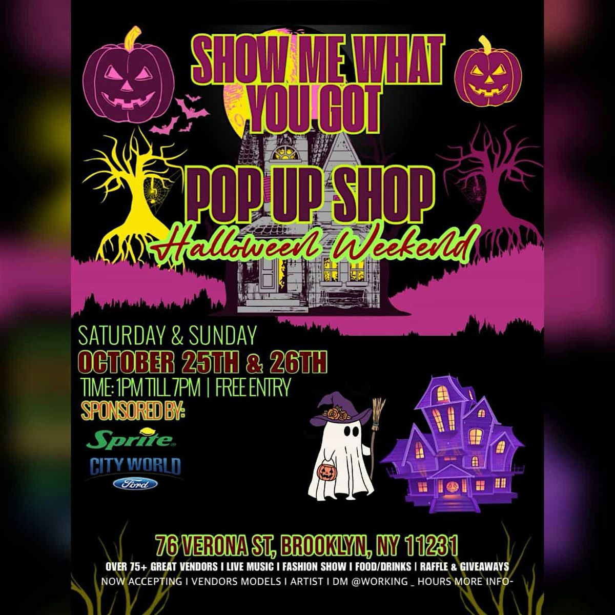 POPUP SHOP AND MARKET HALLOWEEN WEEKEND