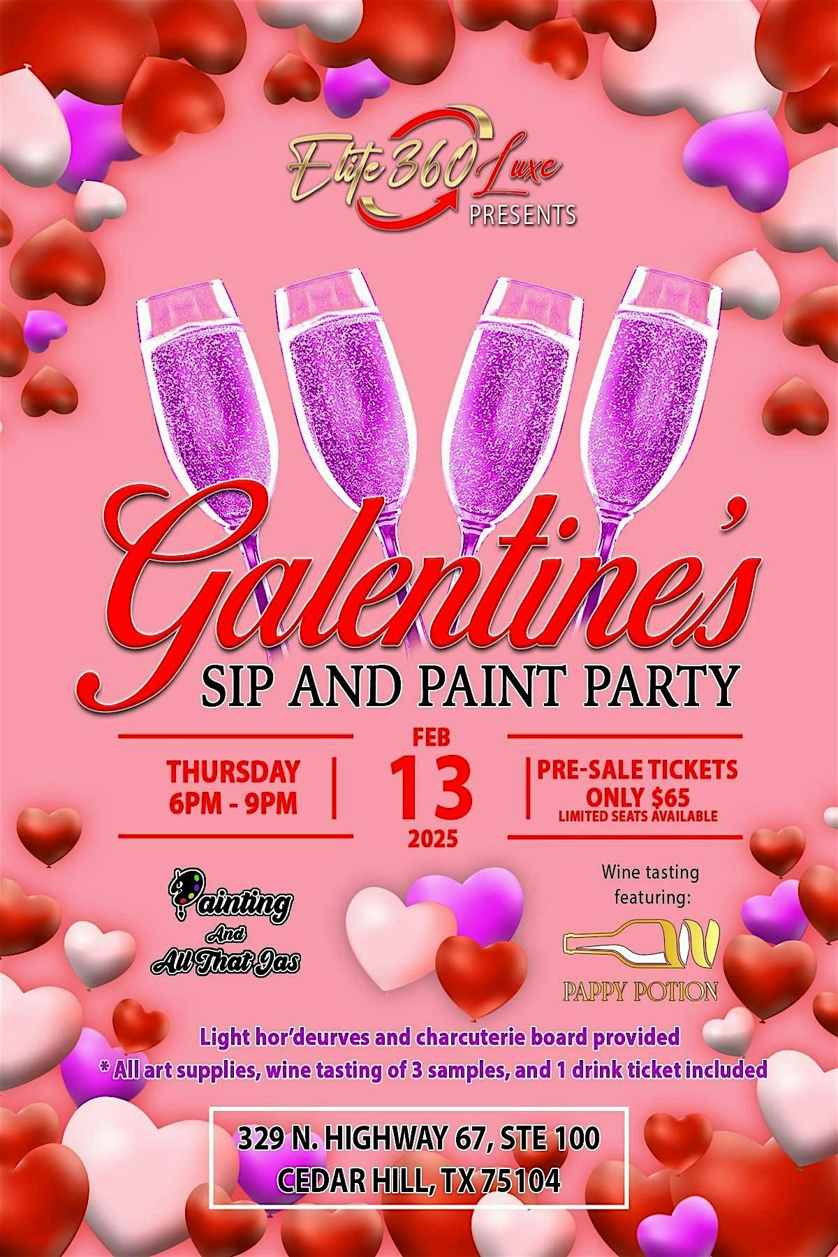 Galentine's Sip and Paint Party