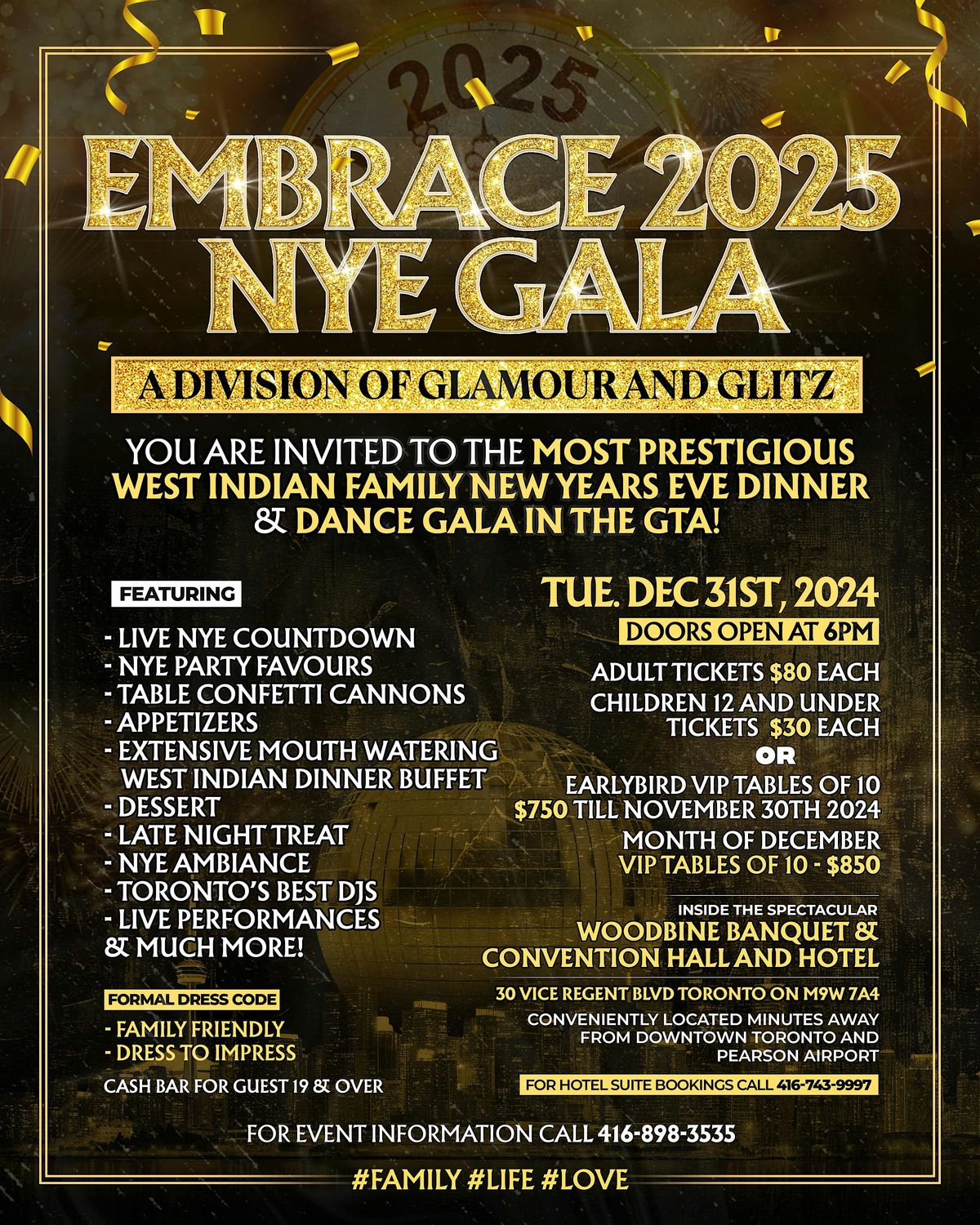 EMBRACE 2025 NYE GALA - Family New Years Eve Dinner and Dance