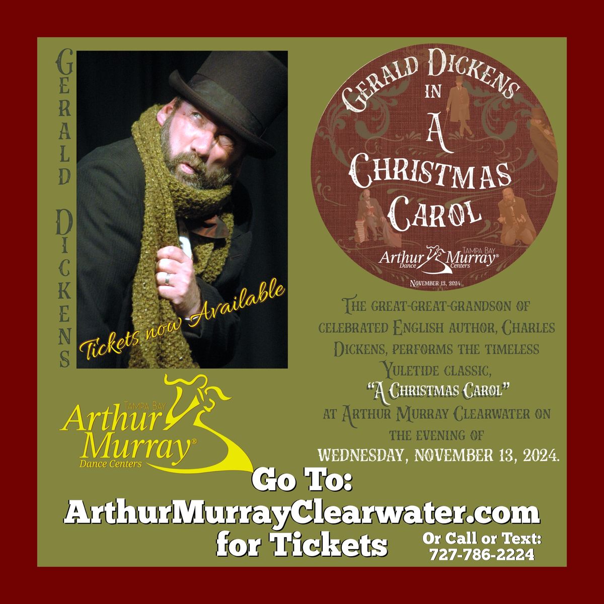 A Christmas Carol with Gerald Dickens, great-great-grandson of Charles Dickens