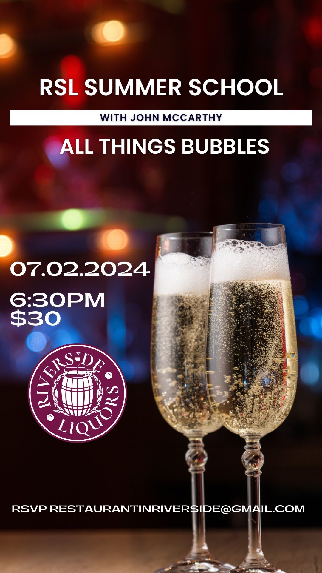 Bubbles Summer School Class $30