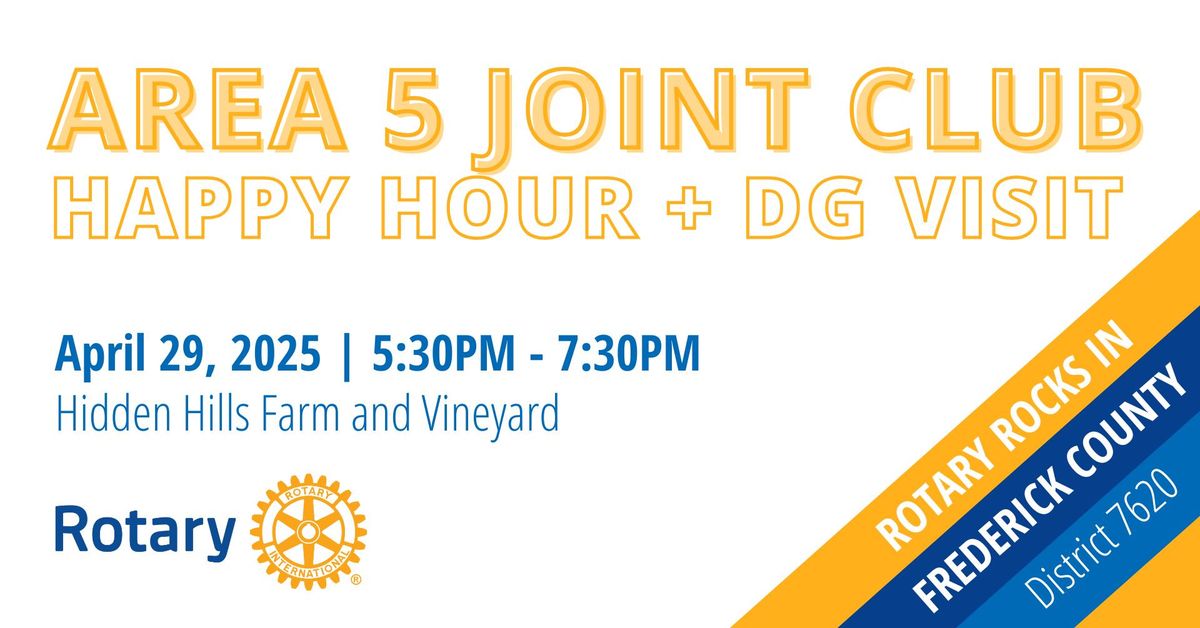 Rotary Rocks in Frederick County | Rotary Club Happy Hour and DG Visit