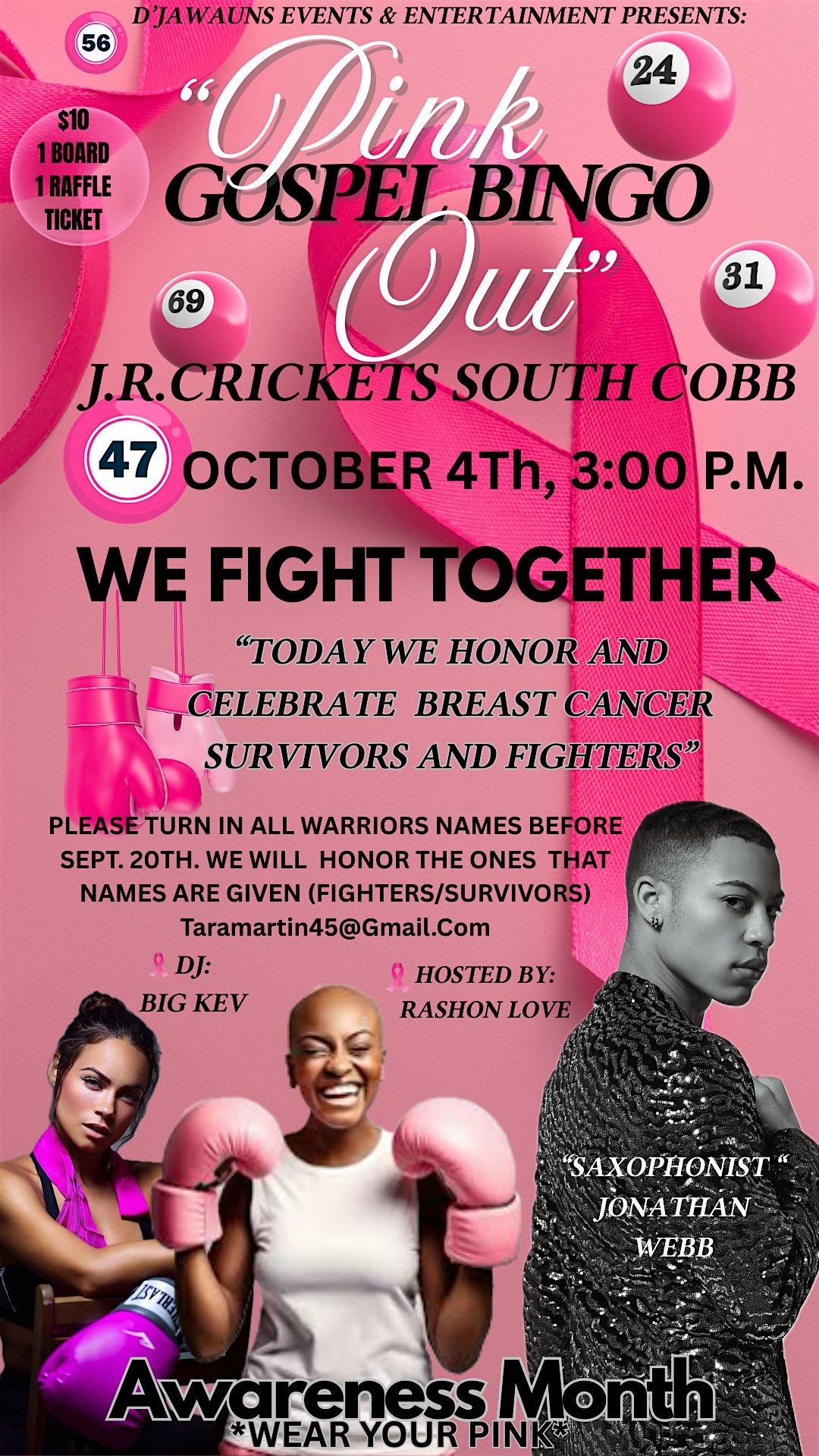 Gospel Bingo PINK OUT