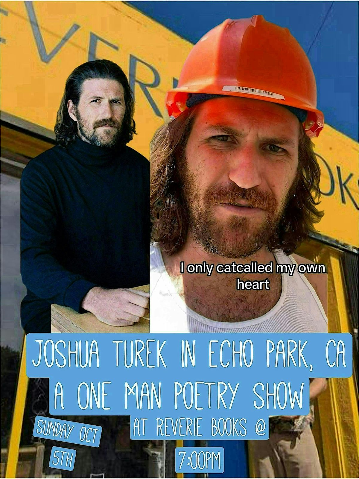 Joshua Turek One Man Poetry Performance at Reverie Bookstand in Echo Park