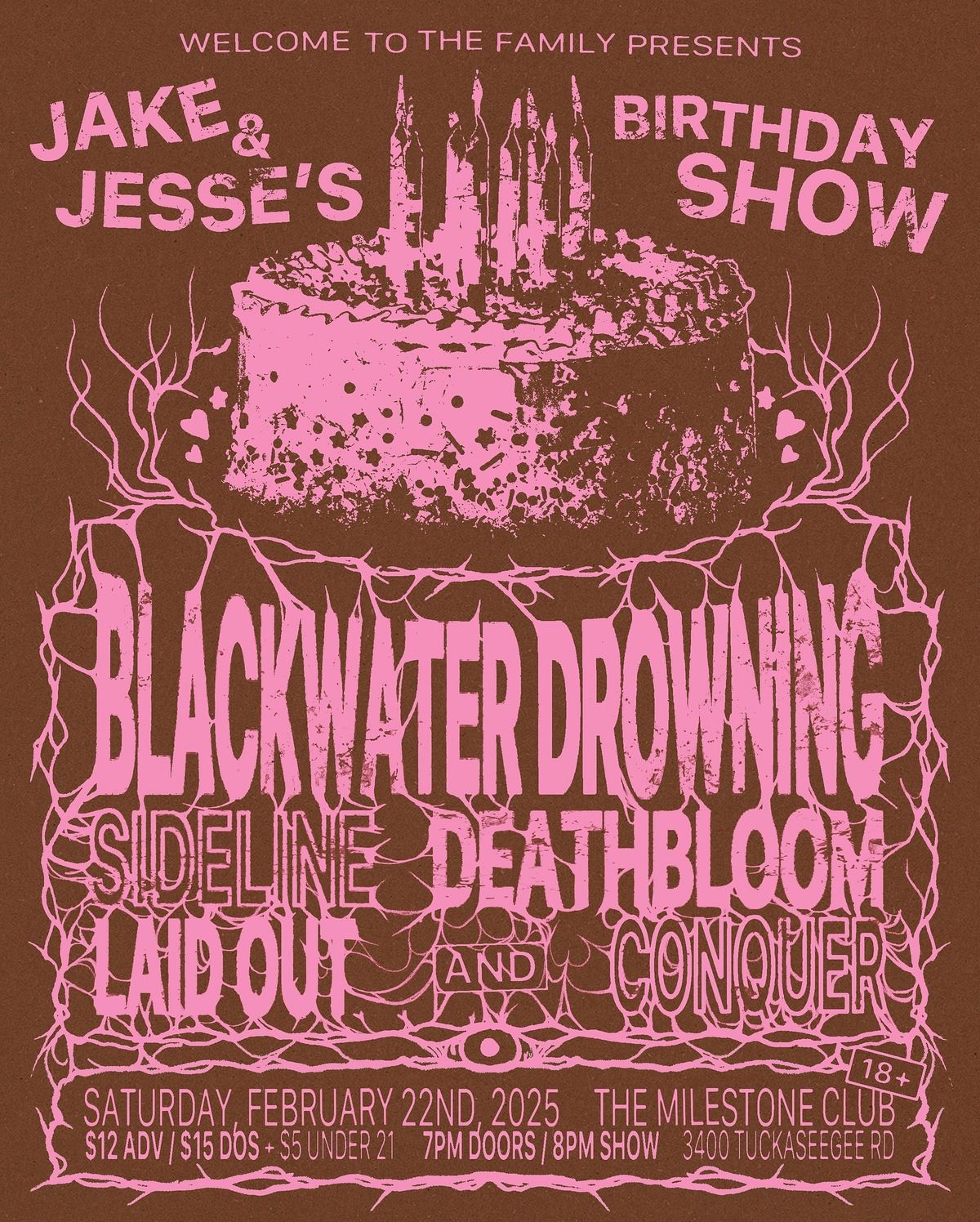 Blackwater Drowning, Sideline, Deathbloom, Laid Out, and Conquer