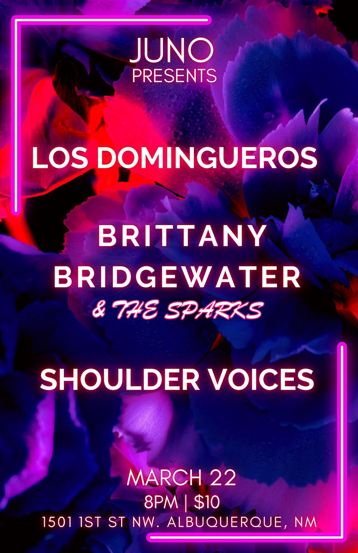 Los Domingueros, Brittany Bridgewater and the Sparks, Shoulder Voices