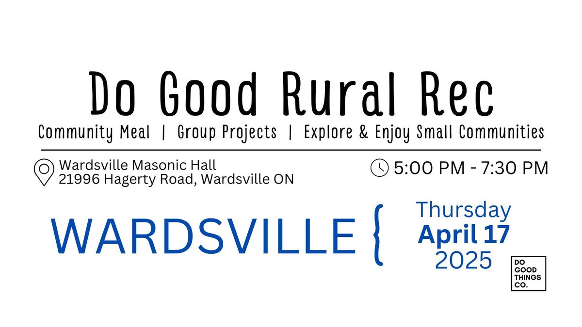 Wardsville Do Good Rural Rec: April 17, 2025