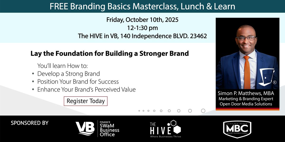 FREE Branding Basics Masterclass, Lunch & Learn