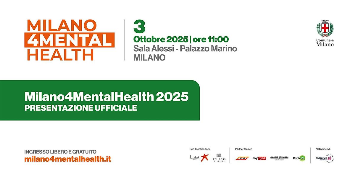 Milano4MentalHealth 2025 - Presentazione ufficiale