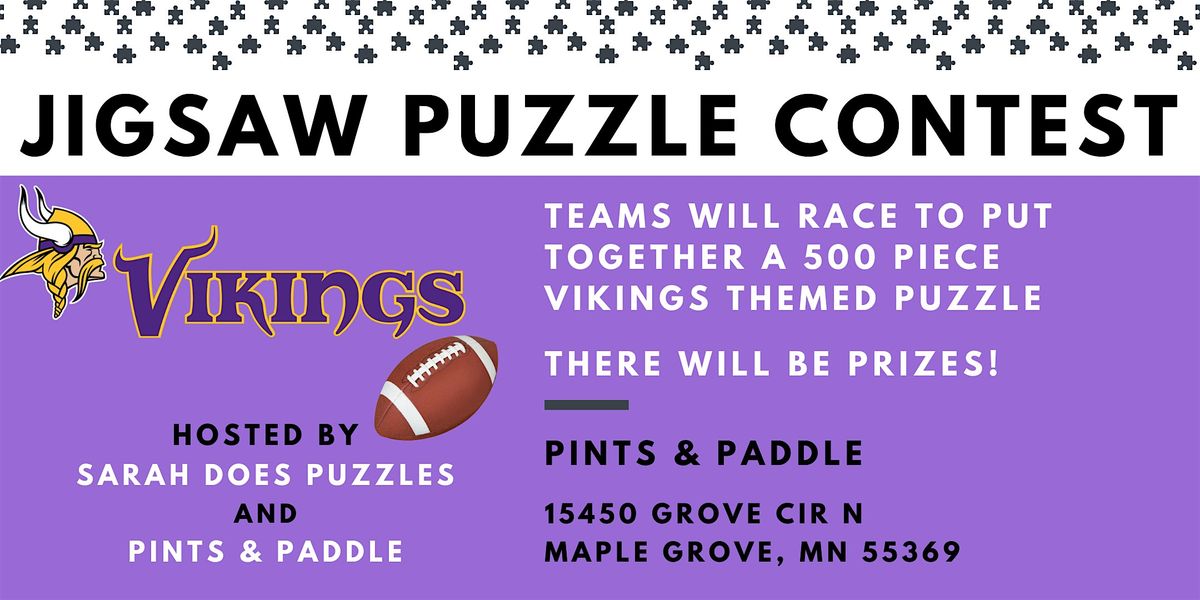 VIKINGS THEME Team Jigsaw Puzzle Contest at Pints and Paddle - Sept 2025