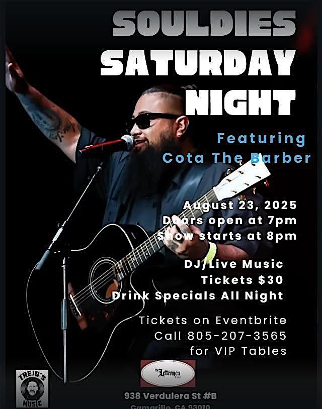 Souldies Saturday Night Featuring Cota The Barber