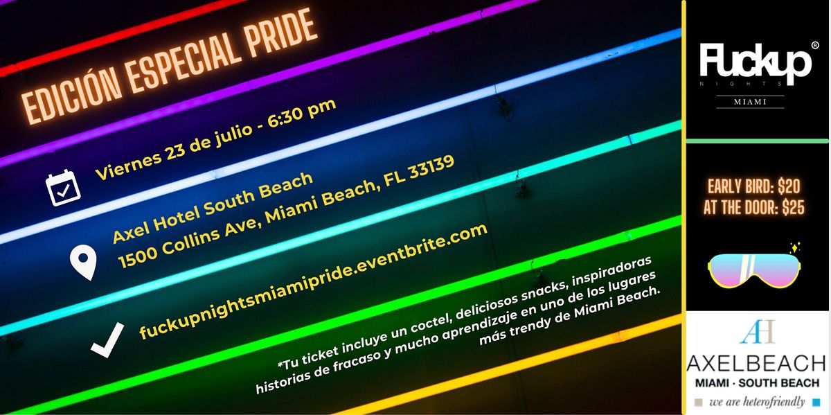 Fuckup Nights Miami Vol. V - Edici\u00f3n Pride
