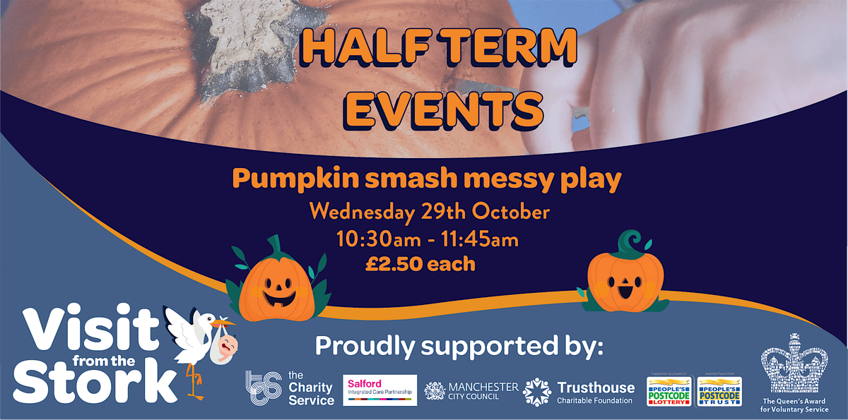 Half Term Pumpkin Smash Messy Play