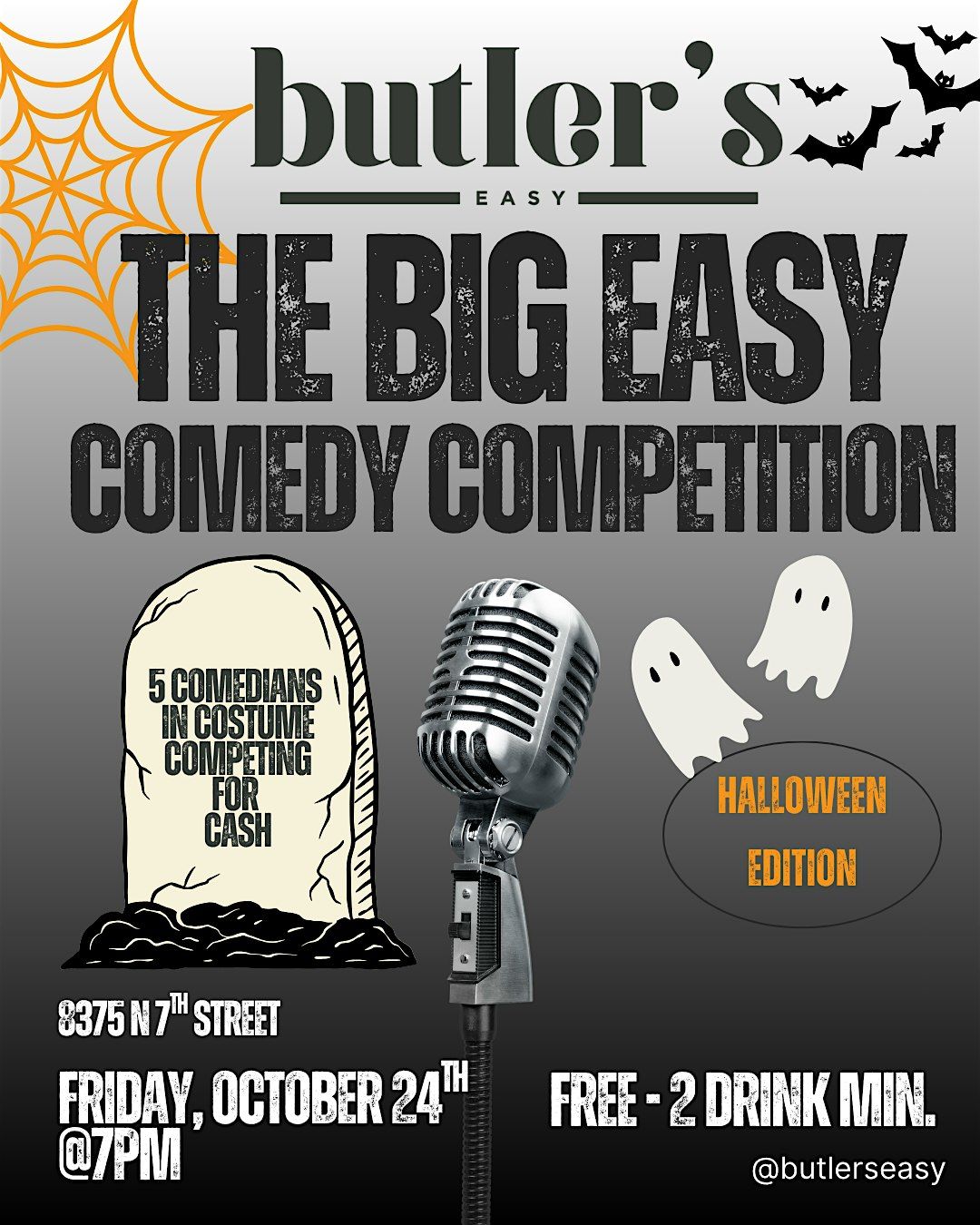 THE BIG EASY - Comedy Competition IN COSTUME, Butler's Easy, Phoenix ...