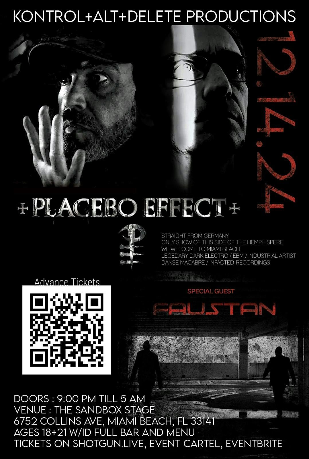 PLACEBO EFFECT- GERMAN INDUSTRIAL EBM DARK ELECTRO  ONLY USA PERFORMANCE