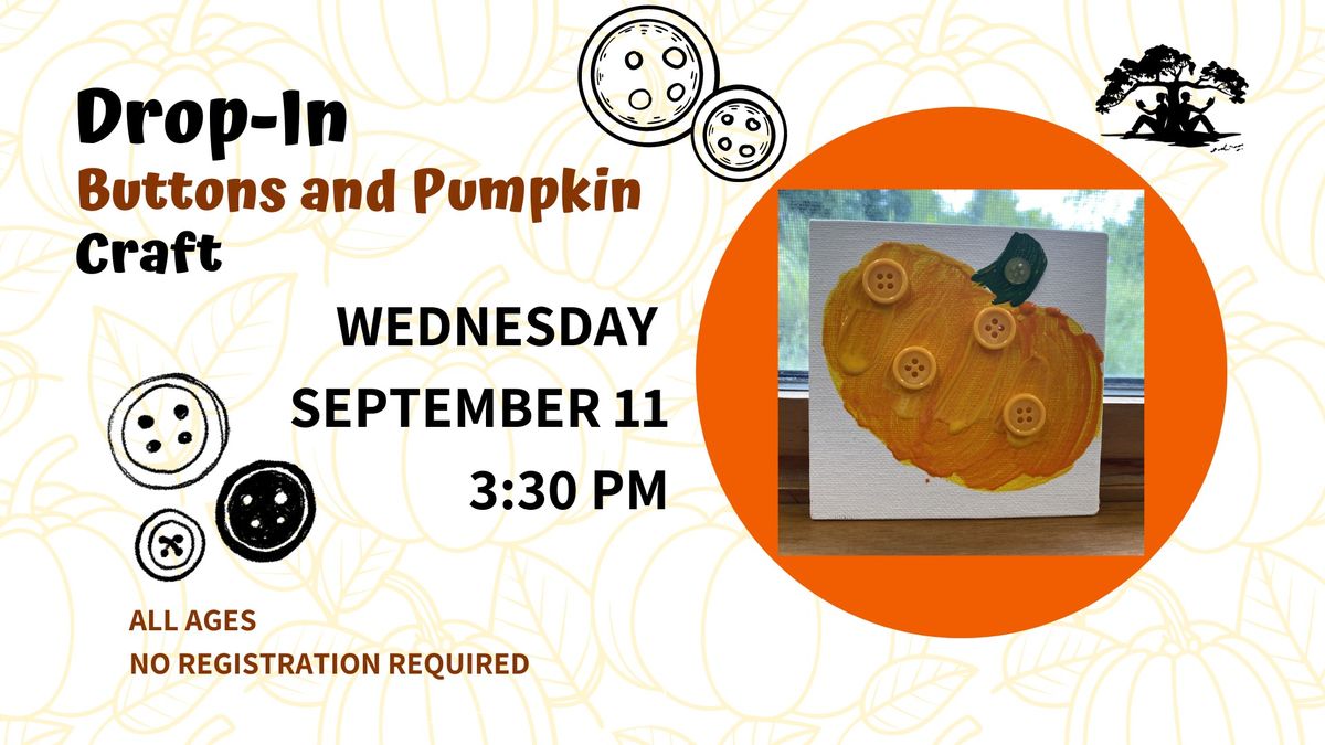 Drop-in Buttons and Pumpkin Craft