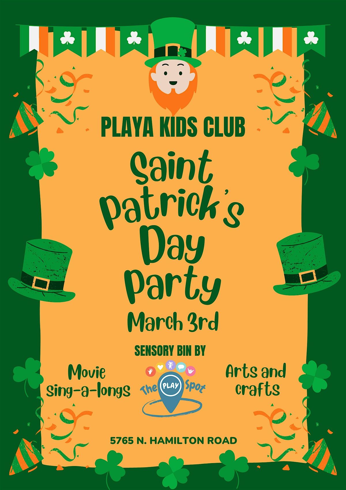 Playa Kids Club St. Patty's day party