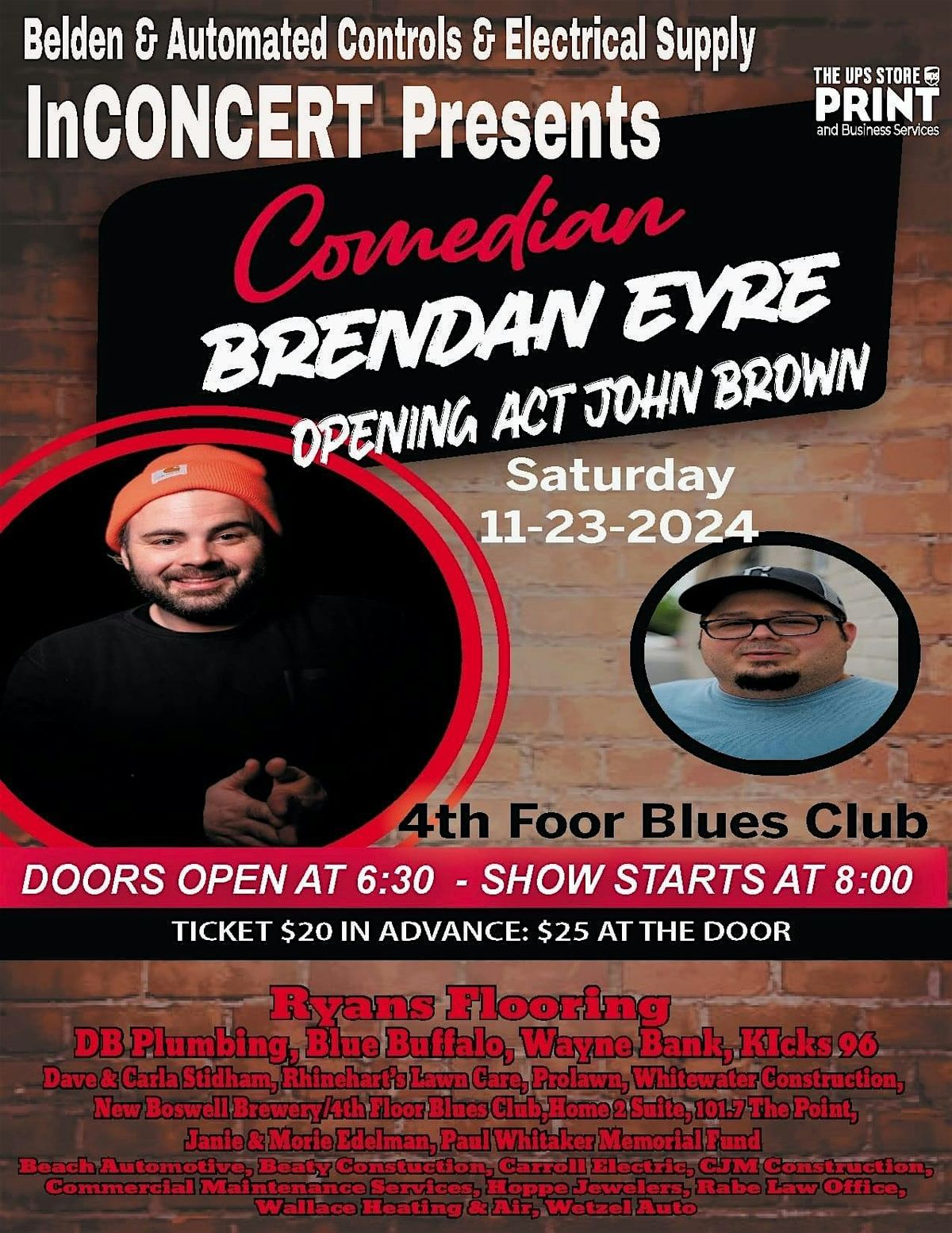 InConcert Presents Comedian Brendan Eyre