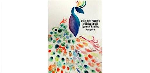 Watercolor Workshop Peacock Sun. Sept. 14th 1:30pm $35