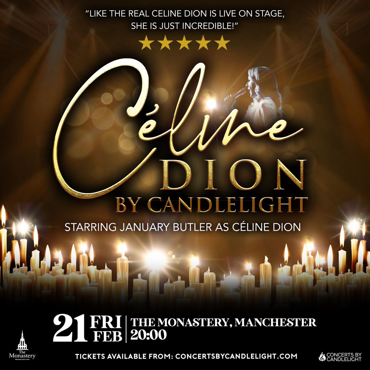 Celine Dion By Candlelight at The Monastery, Manchester 