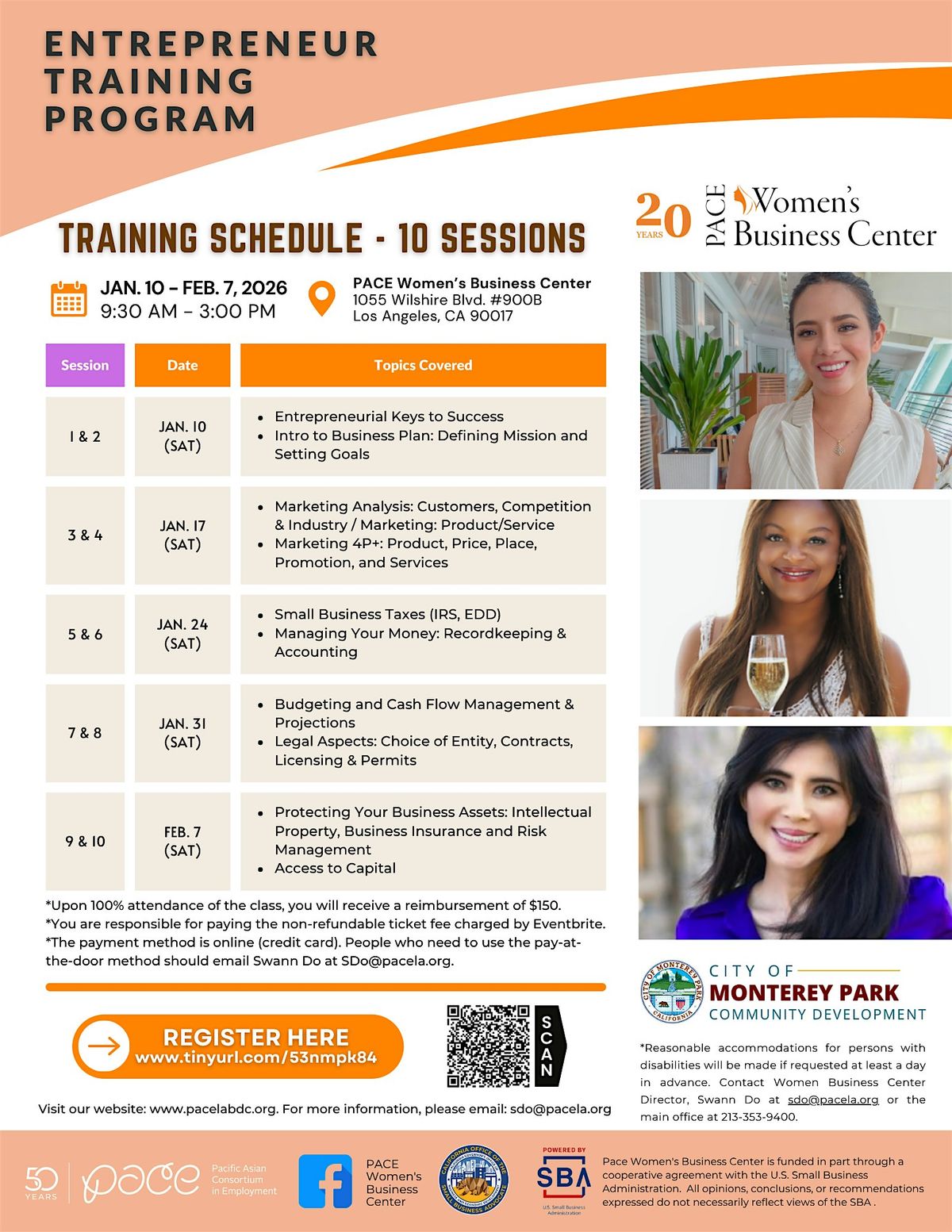 Pace Program Advertisement 2026 SEASON I Entrepreneur Training Program (by PACE WBC)-10 Sessions ...
