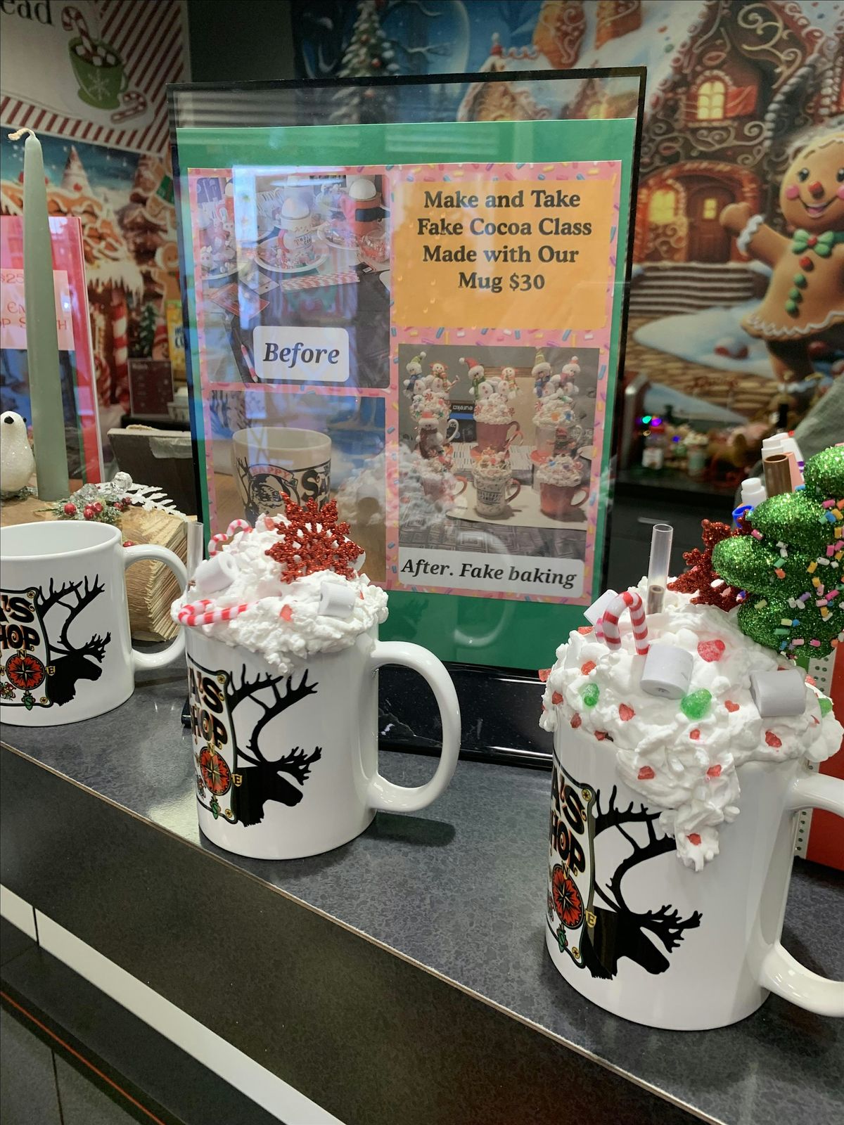 Santa\u2019s Workshop South Fake Baking Hot Cocoa Clas