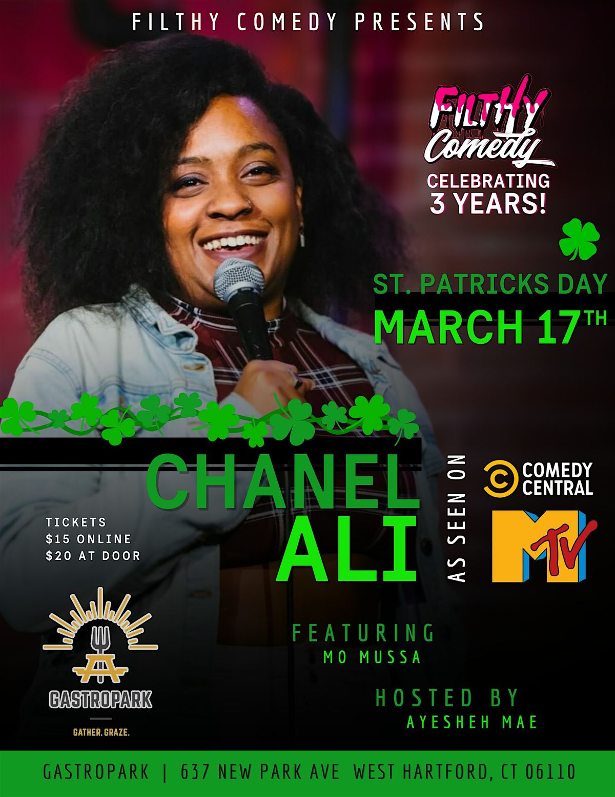 St. Patrick's Day Comedy Show featuring Chanel Ali!