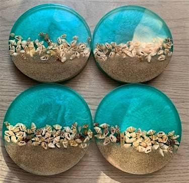 RESIN ocean beach coasters workshop