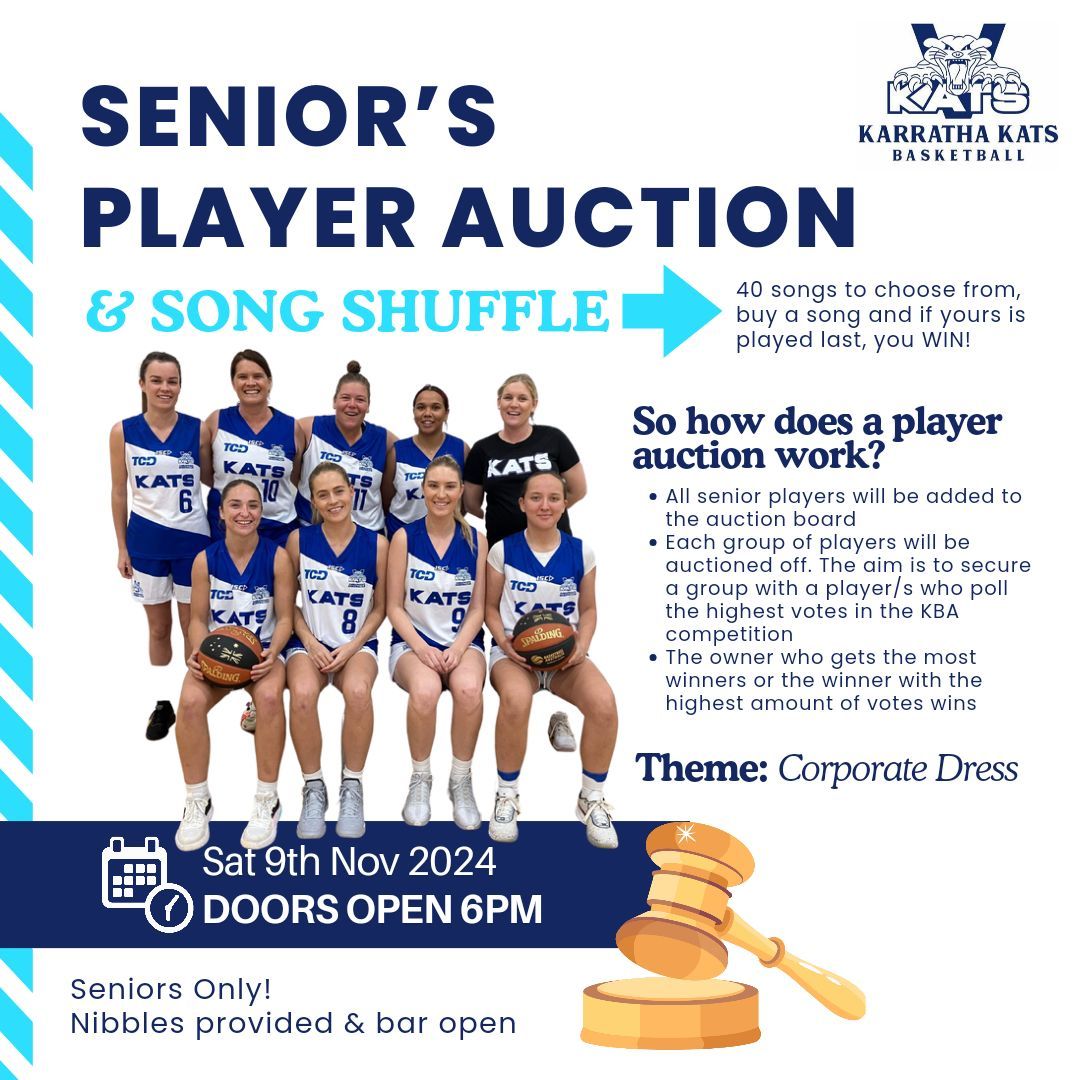 Seniors PLAYER AUCTION and SONG SHUFFLE night