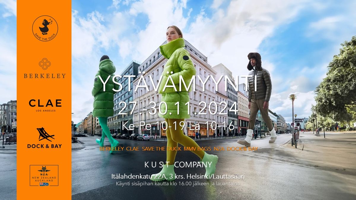 Kust Company Yst\u00e4v\u00e4myynti 27.-30.11.2024