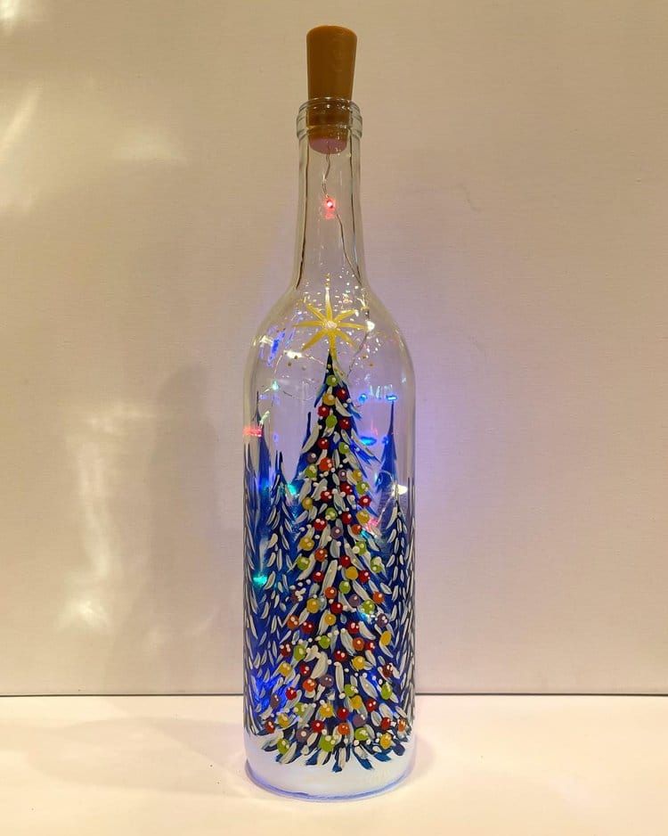 Christmas Tree Wine Bottle