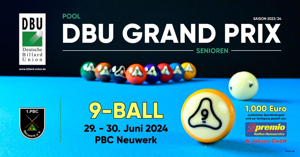 DBU Grand Prix 9-Ball Senioren - 1.000 Euro added money