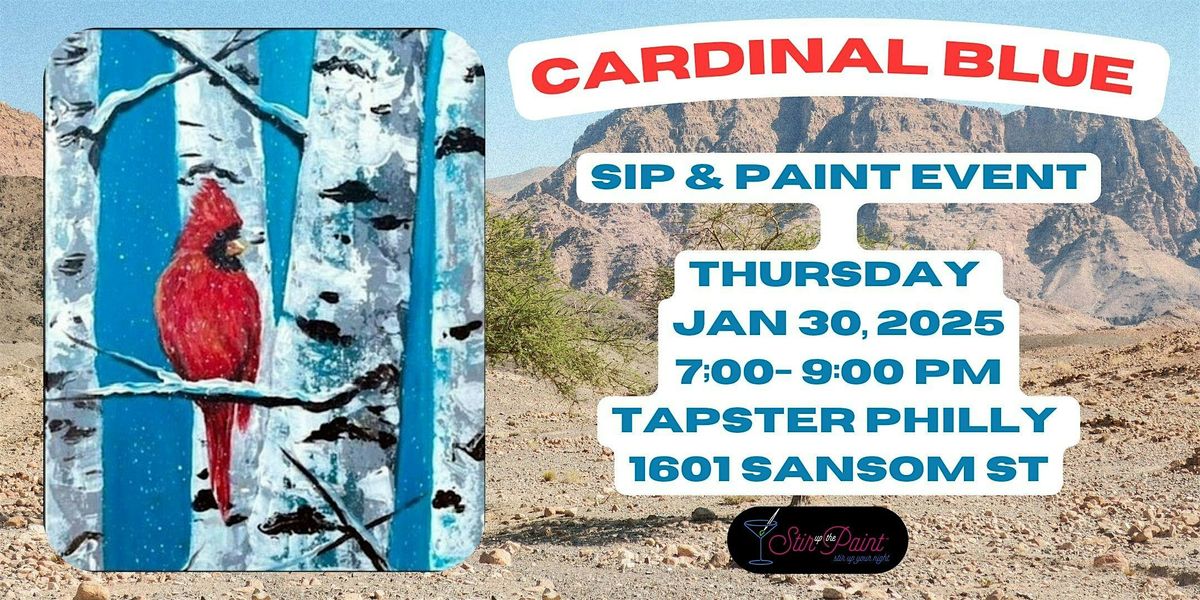 "Cardinal Blue" Paint and Sip at Tapster Philly