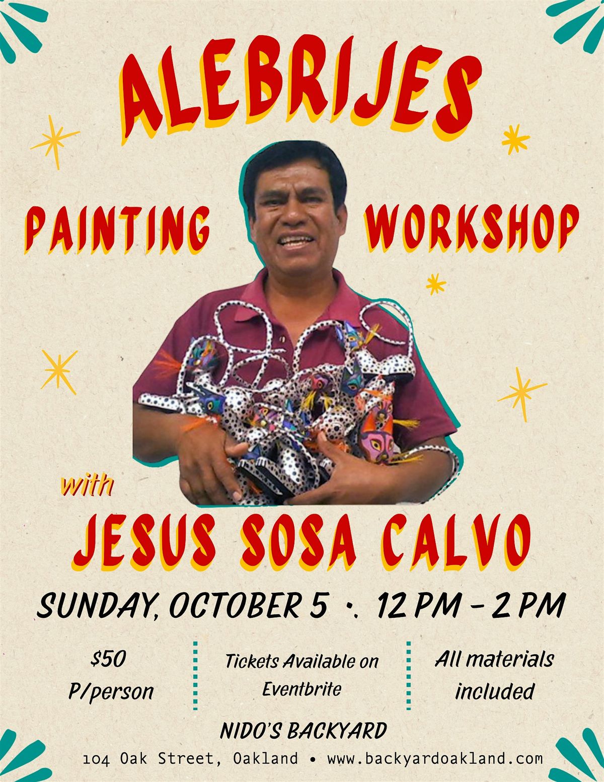 ALEBRIJES PAINTING WORKSHOP, Traditional Mexican Folk Art @ Nido's BackYard