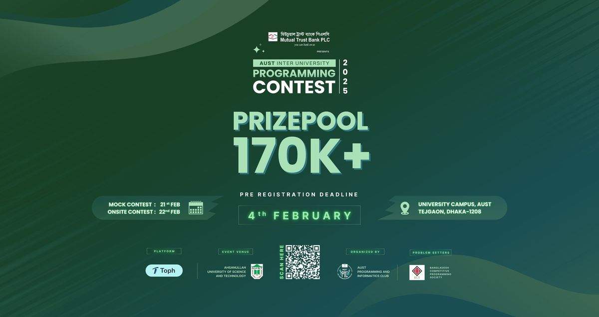 MTB Presents | AUST Inter University Programming Contest 2025