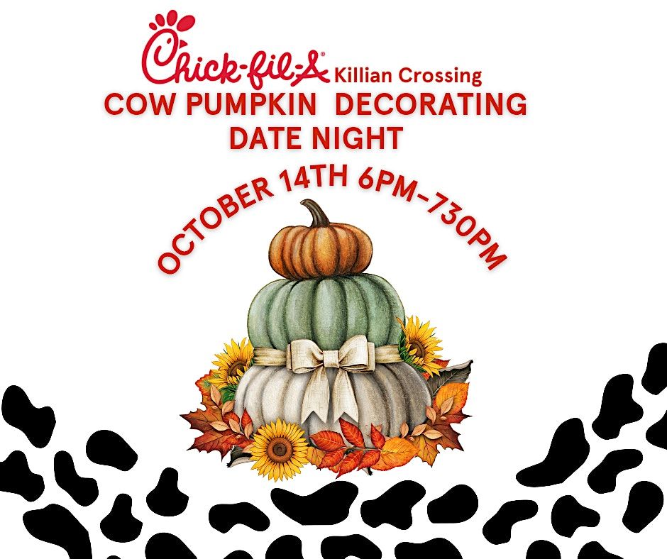 Cow Pumpkin Decorating Date Night