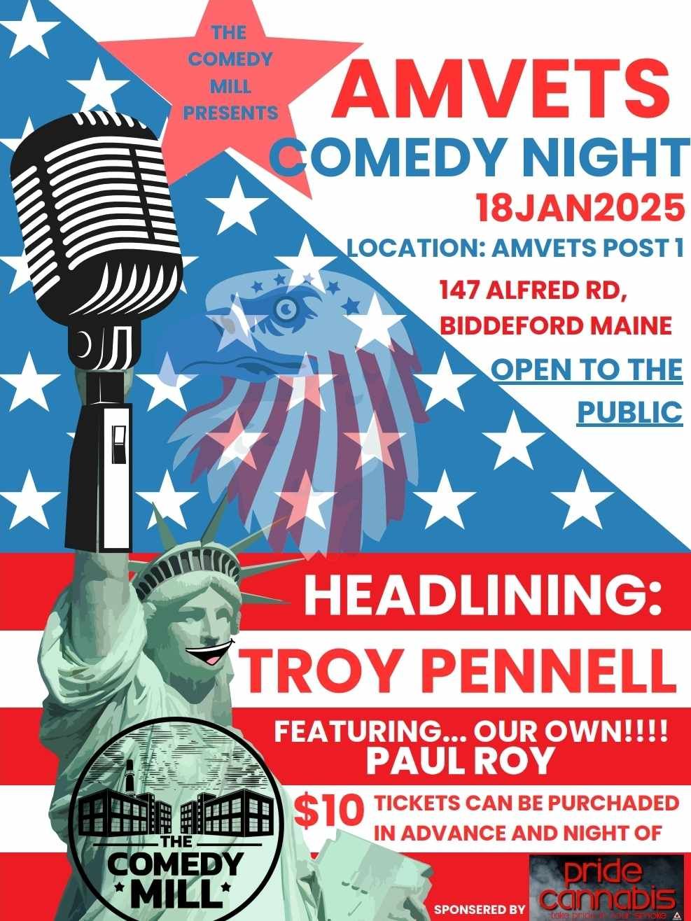 Amvets Comedy Night presented by The Comedy Mill! 