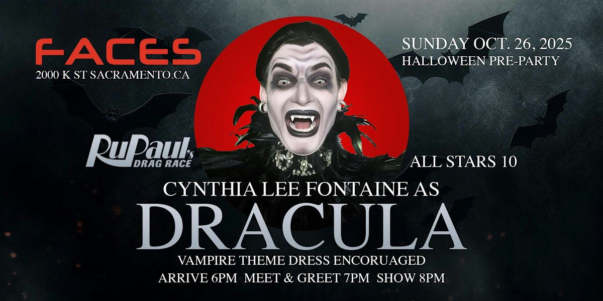 Cynthia Lee Fontaine as DRACULA Live at Faces Nightclub