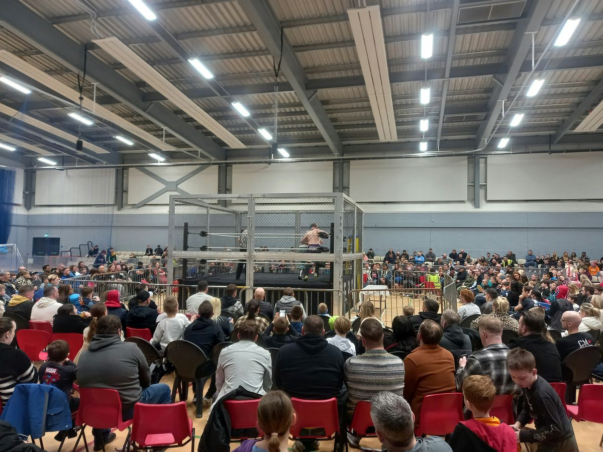 AMERICAN WRESTLING EPW MIDDLESBROUGH 20FT STEEL CAGE MATCH!
